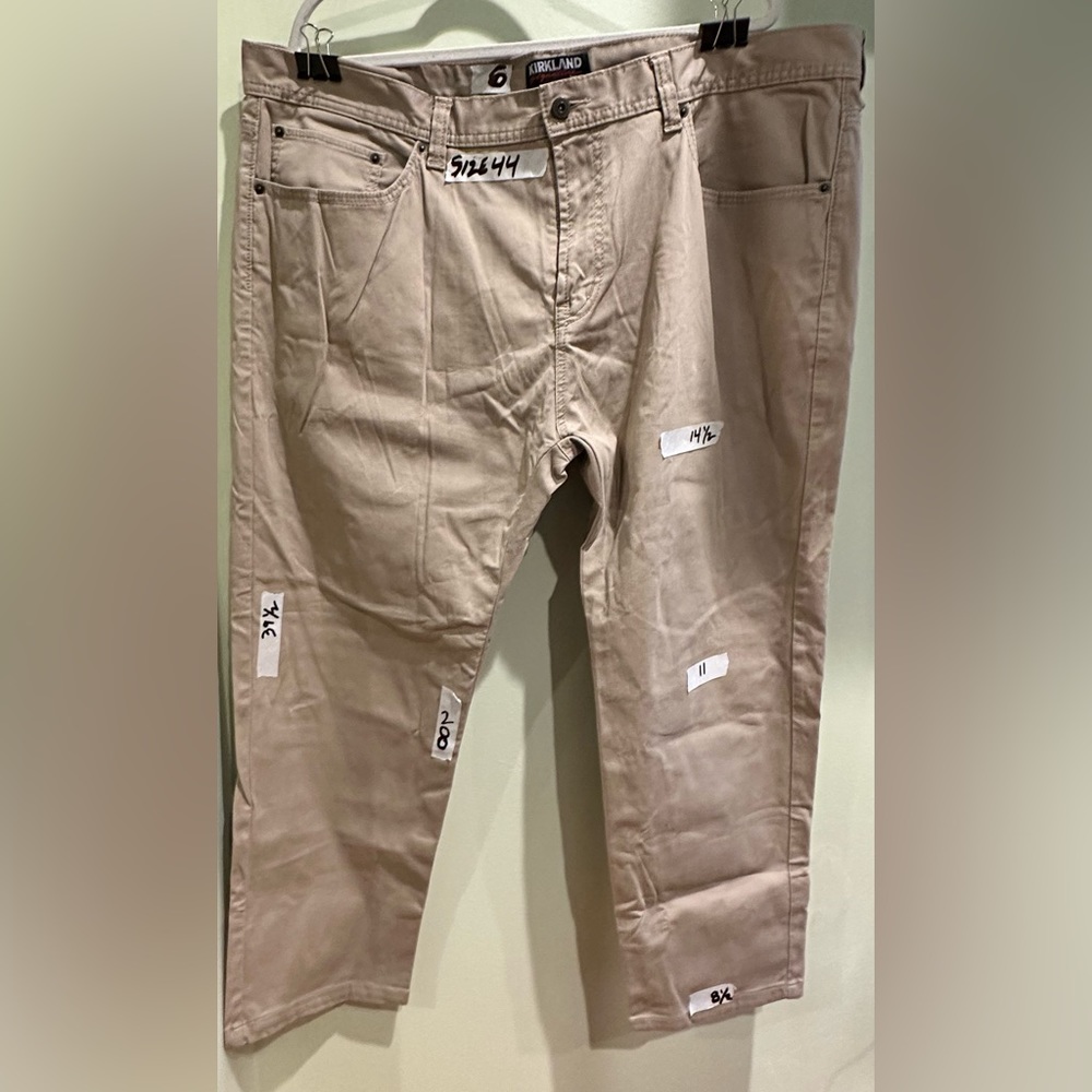 Kirkland stretch pants corduroy tan size 44 professionally altered
